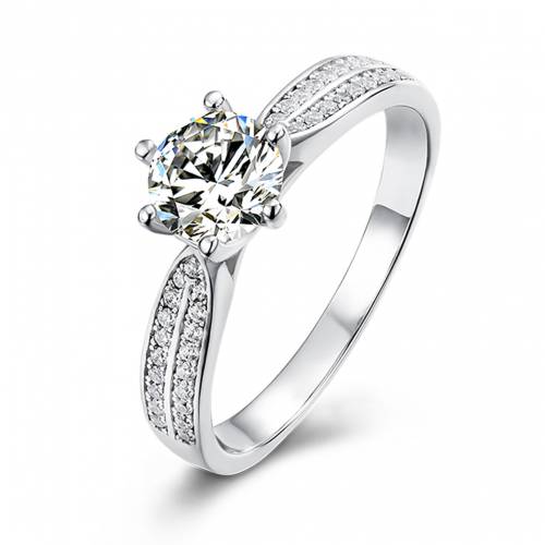 Red Nymph 925 Sterling Silver Moissanite Diamond Small Snowflake Ring ...